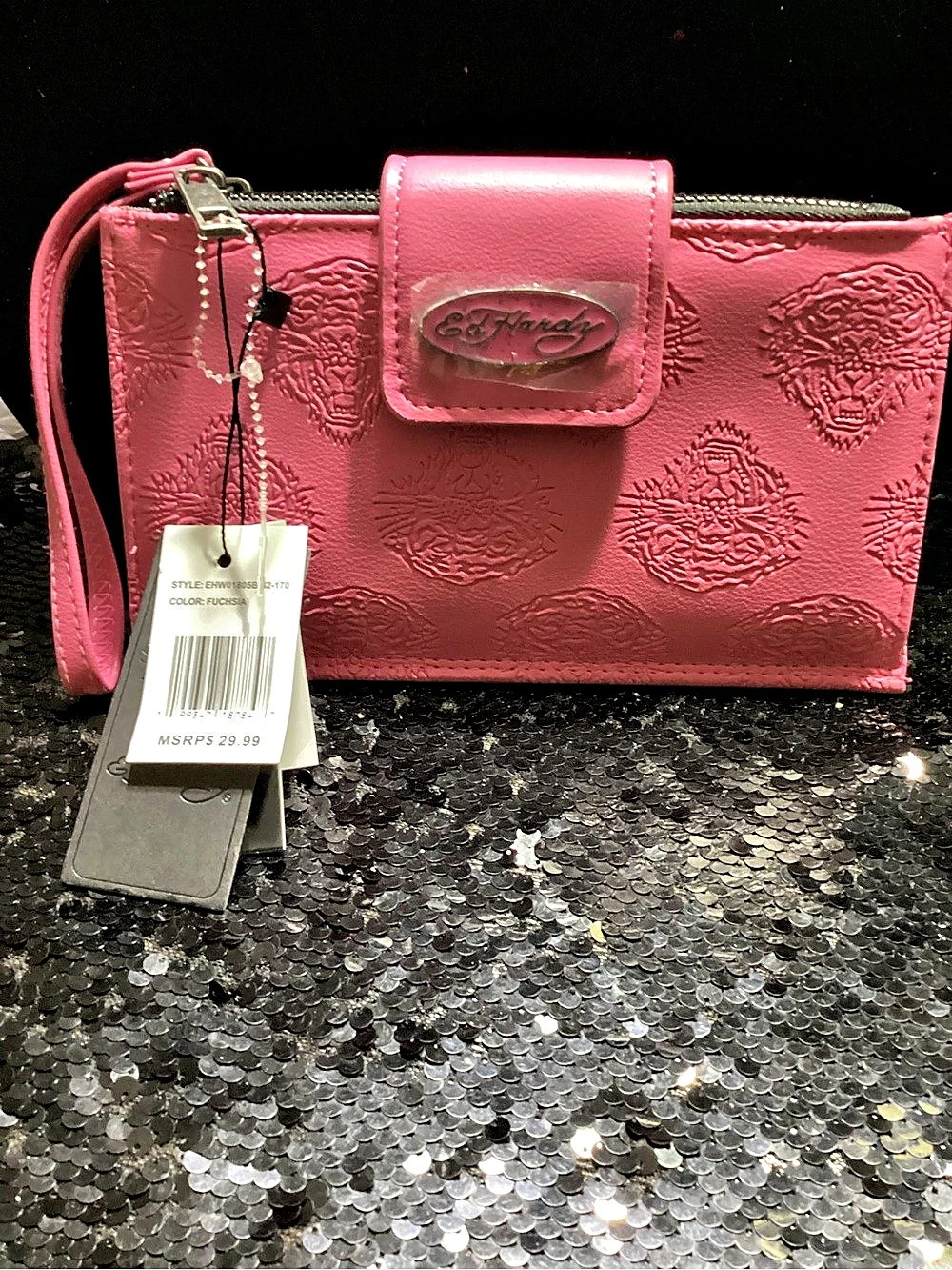 Ed Hardy Wristlet in Pink NWT